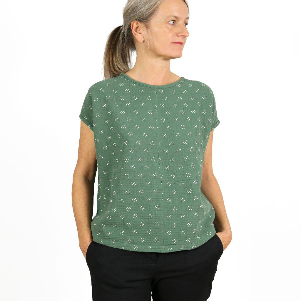 Preview: Papierschnittmuster Shirtbluse Frau Ilvie XS-XL